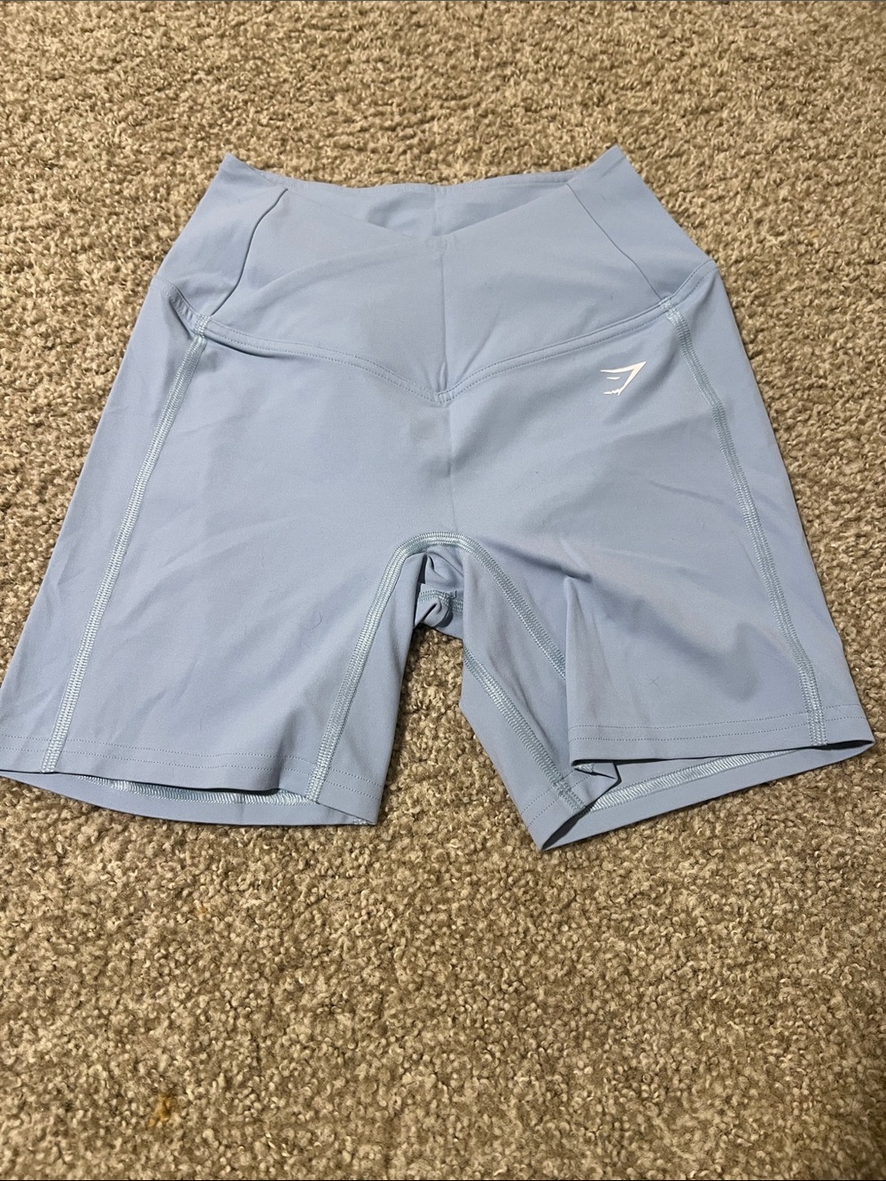 Gymshark Light Blue High-Rise Bike Shorts